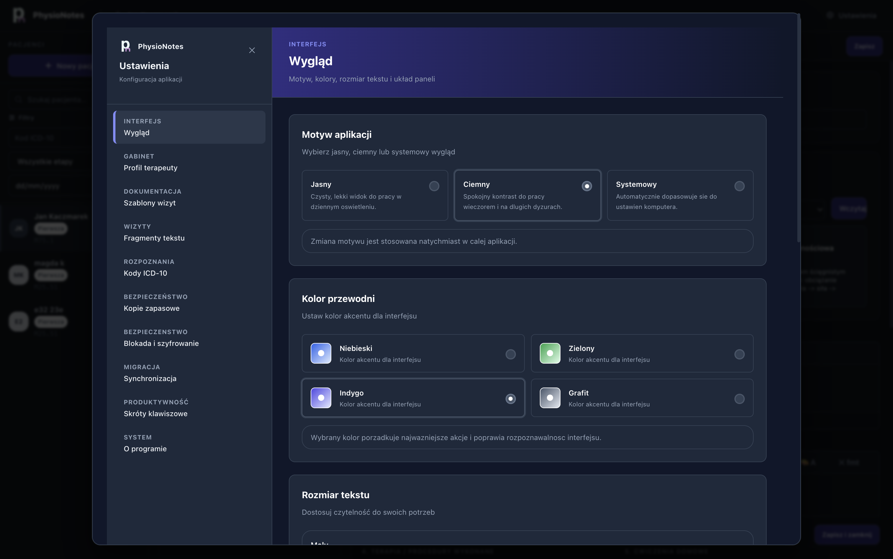 PhysioNotes screenshot 2